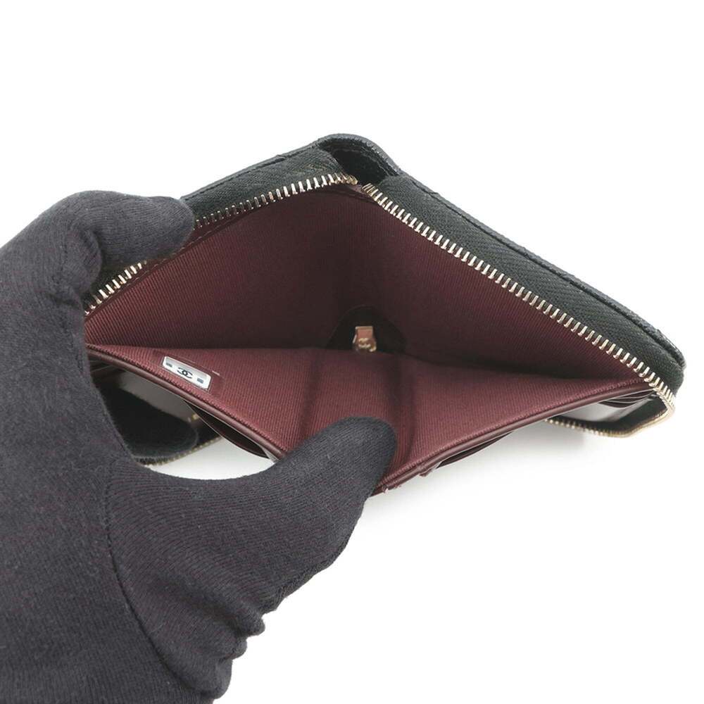 CHANEL Black Caviar Leather Logo Wallet - Picture 5 of 13